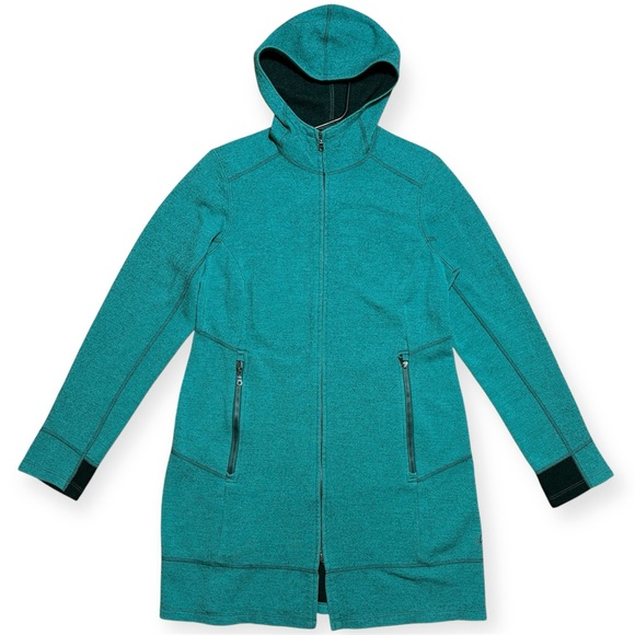 Ibex Wm’s Merino Wool Long Hoodie Jacket in Teal Sz M - Picture 1 of 16